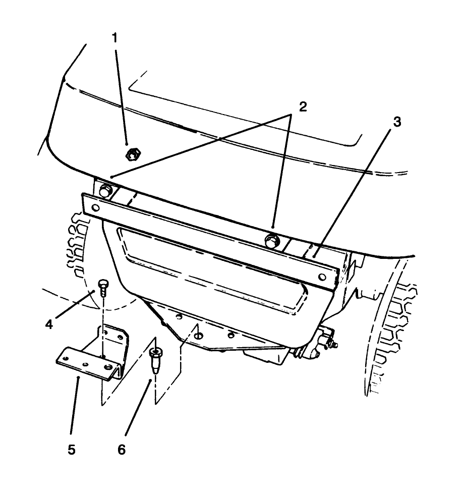 Mounting Hardware Diagram and Parts List for 79101 (3900001 - 3999999)(1993) Lawn Boy Lawn Tractor Accessories